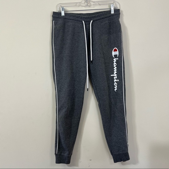 Champion Pants - Champion Gray Striped Joggers